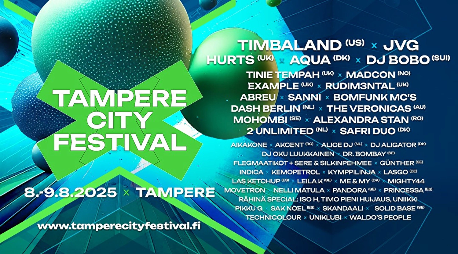 Tampere City Festival and artist lineup