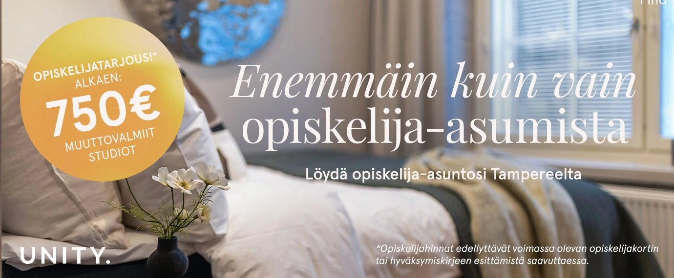 Unity. Opiskelija-asumista Tampereella