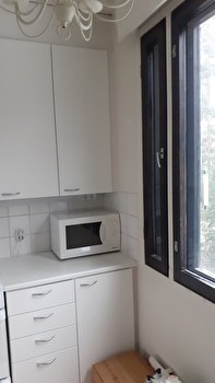 Rauhallinen asunto metsämaisemalla