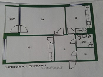 Kimppakämpäksikin soveltuva kaksio Kalevassa