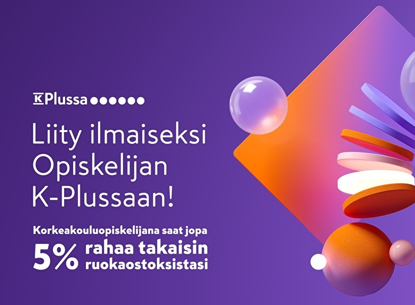 Liity opiskelijan k-plussaan